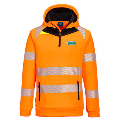 1/4 Zip Hi-viz Hoodie Thumbnail